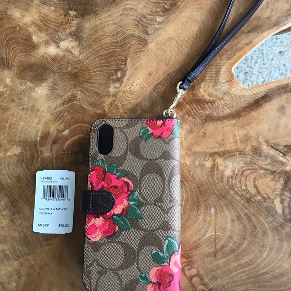Coach Accessories Last One Coach Canvas Iphone Folio Case Xr Poshmark